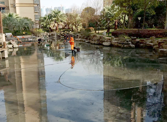 镇巴景观池淤泥清理